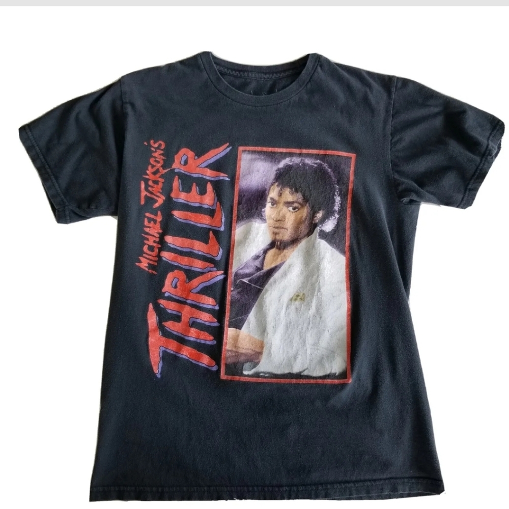 Michael Jackson Thriller T-shirt Men's sz Small crewneck s/s Black graphic